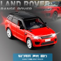 JK 1/32 2019路虎揽胜运动版6开合金车模回力金属汽车模型玩具 红色