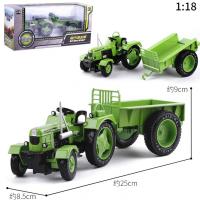 凯迪威1:18合金敞篷履带式手扶拖拉机模型农场机械仿真农用玩具 复古拖斗拖拉机绿色