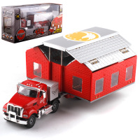 凯迪威1:50双层变形房车旅行车货车合金属小汽车模型玩具车 红色双胞胎(双房)