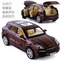 1/32金属仿真经典合金小汽车模型玩具开声光回力男孩玩具宝宝 棕色