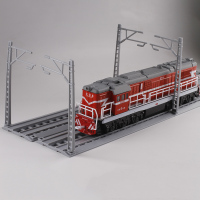 仿真1:87火车模型合金玩具火车声光儿童玩具车蒸汽机车东风火车 红色仅车头+轨道
