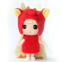 冬己十二星座洋娃娃女孩公主换装玩具12生肖娃娃公仔挂饰儿童 FDE0903小龙女 9厘米