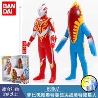 万代奥特曼玩具软胶人偶怪兽捷德迪迦赛罗索欧布鲁维克特利奥特曼 [新款]梦比优斯炽热勇气形态决战美特隆星人69007