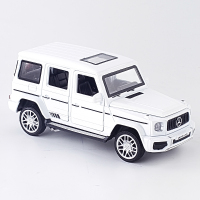 1/32仿真G500大G小汽车模型玩具合金男孩儿童玩具车皮卡声光 白色(越野款)
