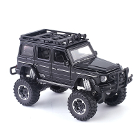 新款1:32仿真大G合金越野皮卡警汽车模型摆件男孩儿童滑行玩具车 黑色(越野款)