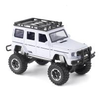 新款1:32仿真大G合金越野皮卡警汽车模型摆件男孩儿童滑行玩具车 白色(越野款)