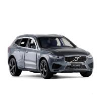 JK 1/32仿真VOLVO沃尔沃XC60越野六开金属声光回力合金车模玩具 深灰色