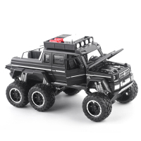 仿真1/32皮卡避震大脚越野拉力赛车音乐金属回力男孩合金车模玩具 黑色
