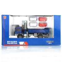 凯迪威1:50 随车吊运输车吊车翻斗车消防车模型车儿童玩 蓝色盒装随车吊运输车