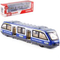 地铁模型玩具火车模型仿真地铁轻轨男孩声光玩具火车真 蓝色1节