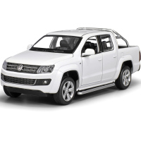 彩珀合金车1:30大众皮卡AMAROK越野车儿童汽车模型玩具 白色盒装