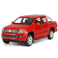 彩珀合金车1:30大众皮卡AMAROK越野车儿童汽车模型玩具 红色盒装