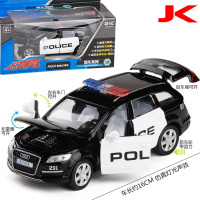 彩珀成真车模1:32奥迪Q7 3.0T 金属合金车警车 可开儿 黑色警车
