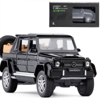 金属仿真1/32小汽车模型玩具声光合金车越野车敞篷儿童玩具车男孩 黑色敞篷