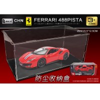 原厂授权1/24法拉利488PISTA跑车合金车模 金属赛车汽车模型摆件 法拉利488赛道版+防尘收纳盒