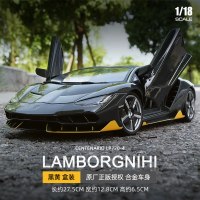 美驰图1:18兰博基尼跑车汽车模型 原厂合金车模男孩真车收藏摆件 兰博基尼[百年纪念]亮黑[盒装]