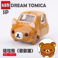 日本TAKARA TOMY多美卡迪士尼合金小车模型玩具米奇米妮老爷车 荧光黄轻松熊(懒懒猫)