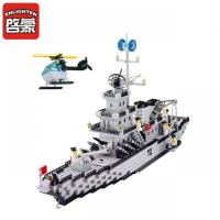 兼容乐高积木男孩拼装驱逐舰船模型12岁儿童玩具海军军事巡洋战舰