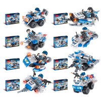 兼容乐高拼装积木城市特警消防车启蒙玩具儿童拼插模型 城市先锋[863颗粒]