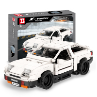 科技系列布嘉迪威龙兰博基尼成年高难度遥控拼装积木玩具跑车模型 -入门版♠丰田AE86回力车