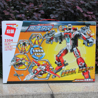 爆速游侠拼装积木无需拆解直接变形汽车机器人玩具刀锋勇士