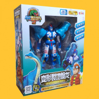 心奇暴爆龙战车变恐龙蛋豪华套装驯龙斗士彩旋海月星辰小豪杰克 豪华版变形腕龙N-KLX1004