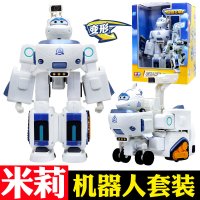 超级飞侠7装备玩具大号声光乐迪变形机器人多多小爱米莉5雪儿巴奇 大号载具机器人套装-米莉