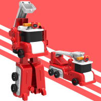 嘟当曼玩具变形潜水艇大冒险场景消防车警车出动救护车城市大救援 手动变形消防车