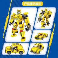 方橙酷变战神锋战神擎天战神积木玩具变形机器人汽车人拼装金刚 黄蜂战神