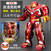 漫威复仇者英雄联盟4美国队长3钢铁蜘蛛侠雷神灭霸绿巨人手办人偶 [发光反浩克机甲]身体发光 官方正品