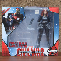 中动漫威复仇者联盟4钢铁蜘蛛侠美国队长3雷神MK85手办模型玩具 1901-11 支架版黑寡妇