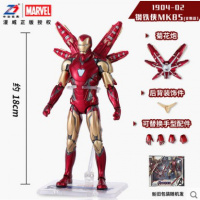 中动漫威复仇者联盟4钢铁蜘蛛侠美国队长3雷神MK85手办模型玩具 西瓜红190402MK85钢铁侠