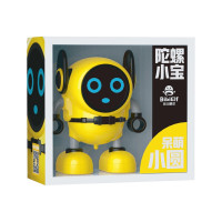 魔幻特技战斗陀螺小宝机器人变形旋转陀螺玩具可变形多玩法陀螺 黄色