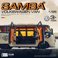 美驰图原厂大众t1露营车模型巴士仿真合金面包车金属车模收藏摆件 美驰图巴士T1SAMBA