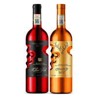 [法国进口]罗纳河谷法定产区15度AOC干红葡萄酒2支AOP干红750ml*2带防伪标签一瓶一码送礼袋[都有货请联系客服