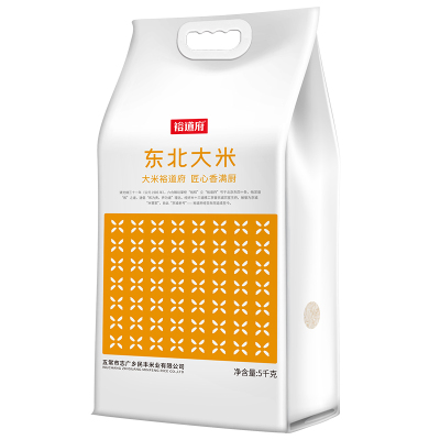 裕道府 东北圆粒大米 黑龙江大米5kg 秋收新米