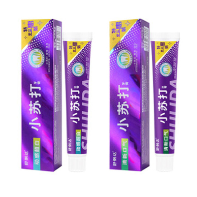 [1只装]紫盒小苏打牙膏110g薄荷清新口气清洁牙齿