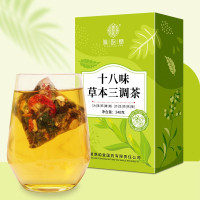 谯韵堂高端十八味草本三调茶240g/盒三角包青钱柳栀子玉米须茶