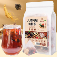 谯韵堂 人参玛咖黄精茶250g/袋人参桂圆枸杞玛咖五宝茶量贩装三角包