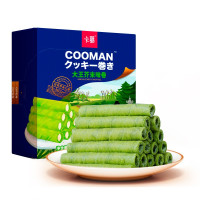 卡慕 抹茶味夹心味卷46g 日式蛋卷注心饼干零食小吃营养早餐办公室休闲零食点心糕点礼包七夕情人节