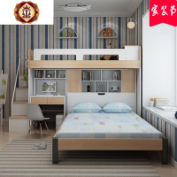 子母床多功能上下床高低床带书桌双层床衣柜床组合床1.5米储物床