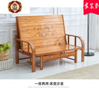 两用沙发床折叠竹床凉床实木躺椅午休1.2单人双人1.5米出租房家用