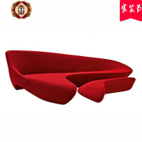 三维工匠Moon Sofa玻璃钢月亮沙发 扎哈迪德设计师酒店客厅办公室别墅沙发