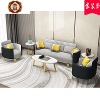 三维工匠2019年新款北欧布艺沙发后现代简约单网红三人轻奢小户型客厅组合