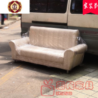 三维工匠深圳红色条白色紫 灰色 带扶手 三人位 布艺沙发床