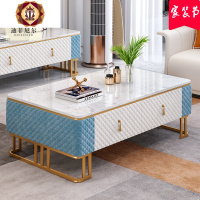 三维工匠北欧电视柜茶几组合后现代简约大理石地柜网红客厅轻奢港式电视柜