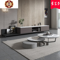 三维工匠意式现代简约茶几电视柜组合小户型轻奢极简大理石客厅北欧风地柜