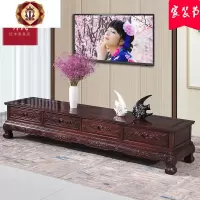三维工匠红木家具 印尼黑酸枝木电视柜 阔叶檀中式实木影视柜储物柜地柜