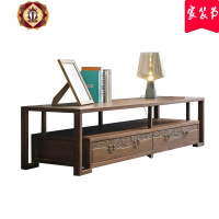 三维工匠胡桃木电视柜客厅全实木轻奢新中式实木电视柜家用小户型现代简约