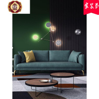 三维工匠意式纳米科技布三人位沙发免洗客厅小户型网红款布艺沙发整装